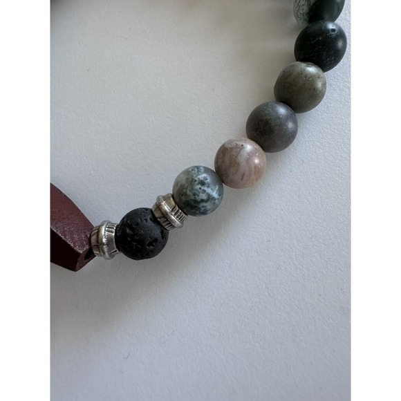 Natural Mixed Moonstone Gemstone Crystal Stretch Bracelet w/ 6mm Beads NEW - Picture 7 of 8